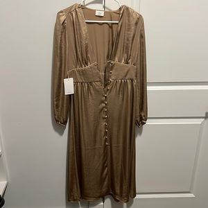 Aritzia Wilfred midi satin dress